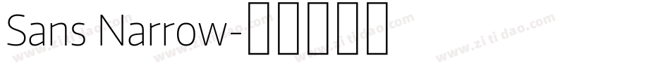 Sans Narrow字体转换